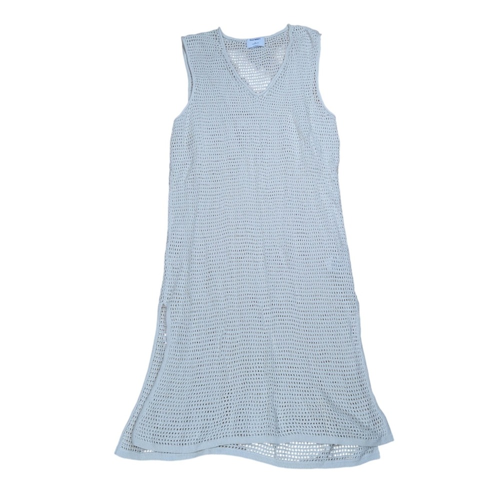 Old Navy Dress Cover-Up Crochet Open Knitโ White Festival Resortwear Women XL